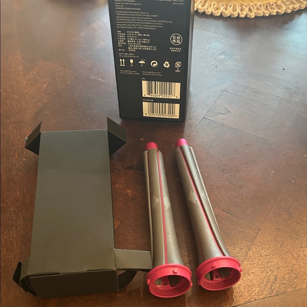 Dyson Attachments - Pink and Silver barrels. Rare 0.8 , 20mm long barrels . New